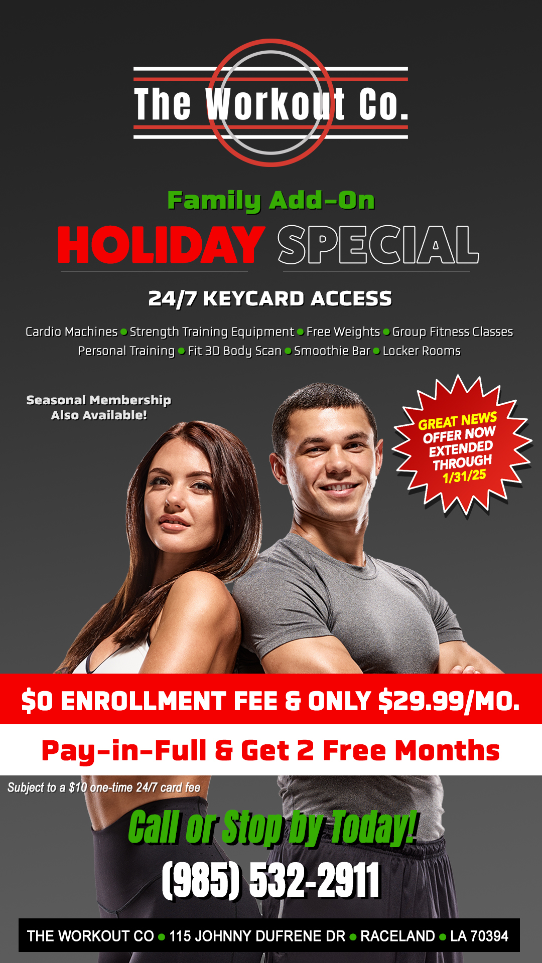 The Workout Co. Family Add-On Membership Special